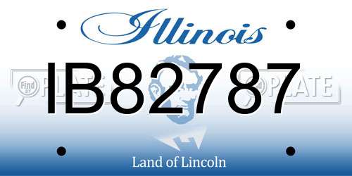 IB82787 Illinois License Plate
