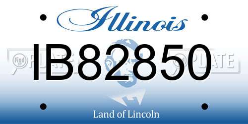IB82850 Illinois License Plate