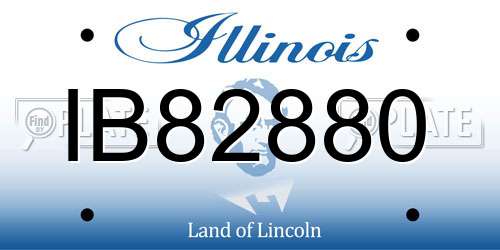 IB82880 Illinois License Plate
