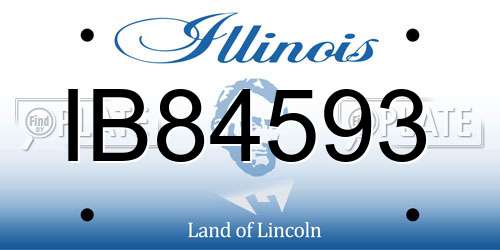 IB84593 Illinois License Plate