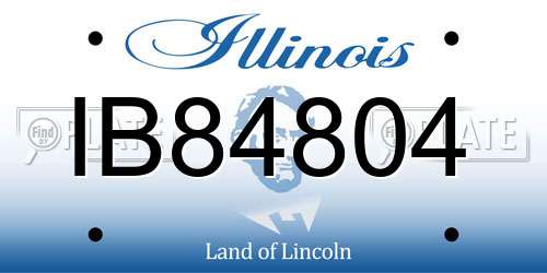 IB84804 Illinois License Plate