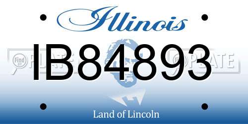 IB84893 Illinois License Plate