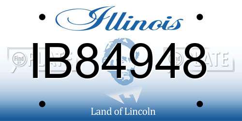 IB84948 Illinois License Plate