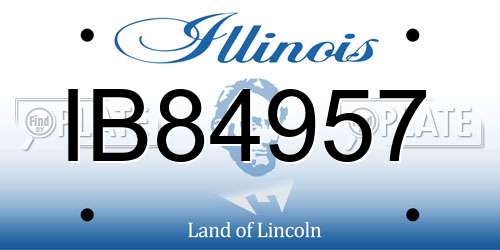 IB84957 Illinois License Plate
