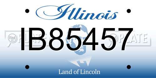 IB85457 Illinois License Plate