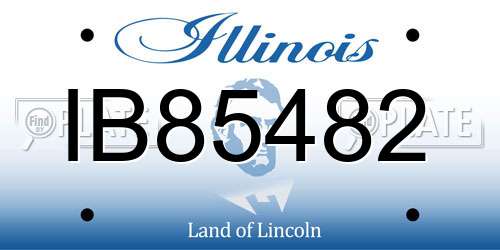 IB85482 Illinois License Plate