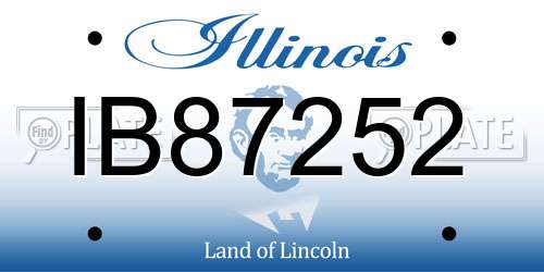 IB87252 Illinois License Plate