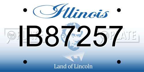 IB87257 Illinois License Plate