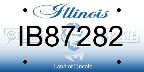 IB87282 Illinois License Plate