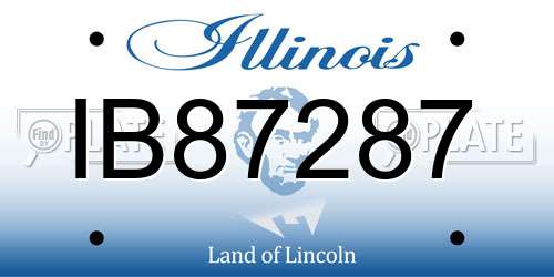 IB87287 Illinois License Plate