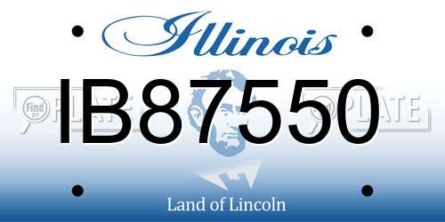 IB87550 Illinois License Plate