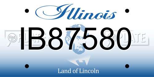 IB87580 Illinois License Plate