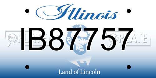 IB87757 Illinois License Plate