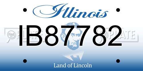 IB87782 Illinois License Plate