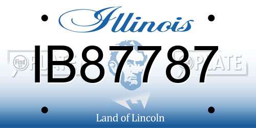 IB87787 Illinois License Plate