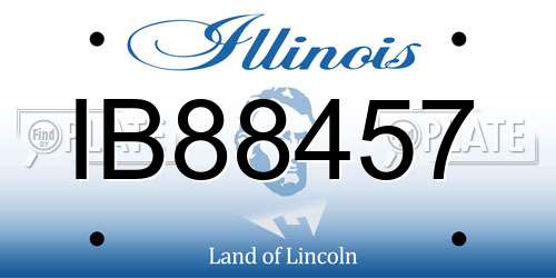 IB88457 Illinois License Plate