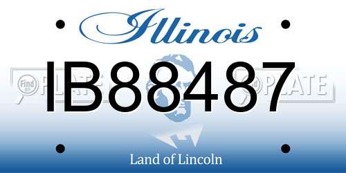 IB88487 Illinois License Plate