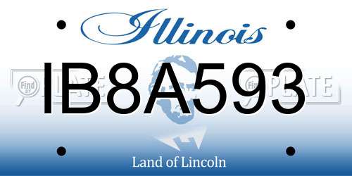 IB8A593 Illinois License Plate