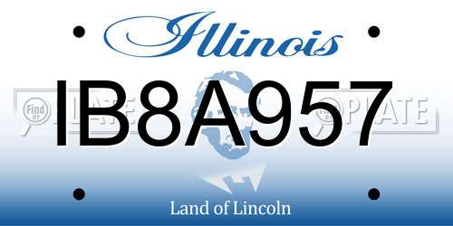IB8A957 Illinois License Plate