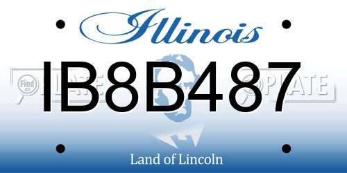 IB8B487 Illinois License Plate