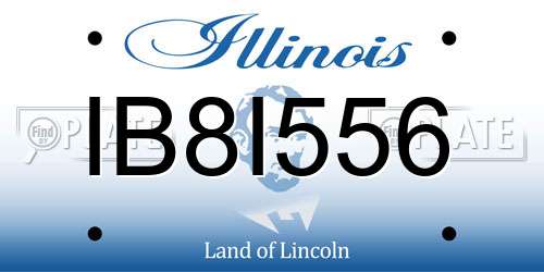 IB8I556 Illinois License Plate