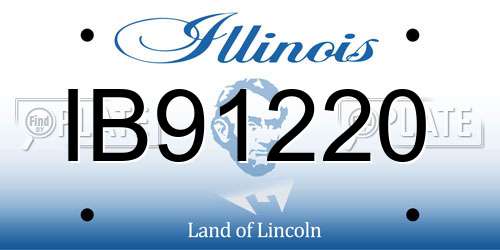 IB91220 Illinois License Plate