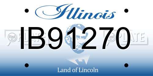 IB91270 Illinois License Plate
