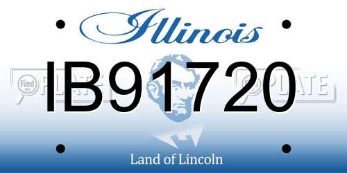 IB91720 Illinois License Plate