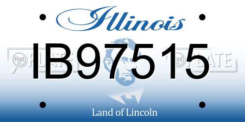 IB97515 Illinois License Plate