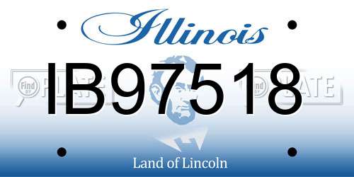 IB97518 Illinois License Plate