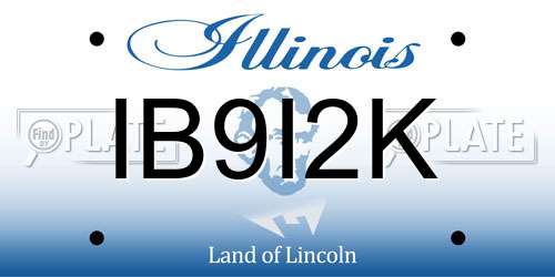 IB9I2K Illinois License Plate