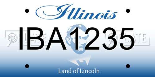 IBA1235 Illinois License Plate