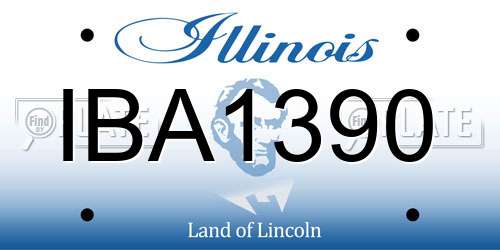 IBA1390 Illinois License Plate