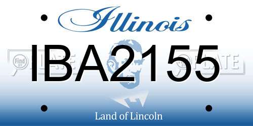 IBA2155 Illinois License Plate