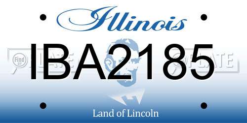 IBA2185 Illinois License Plate