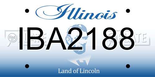 IBA2188 Illinois License Plate
