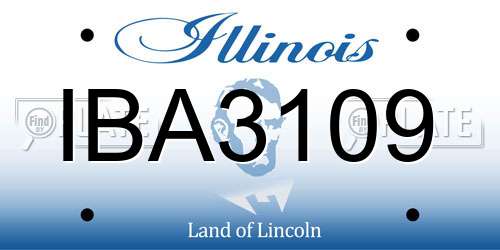 IBA3109 Illinois License Plate