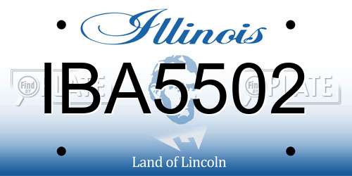 IBA5502 Illinois License Plate