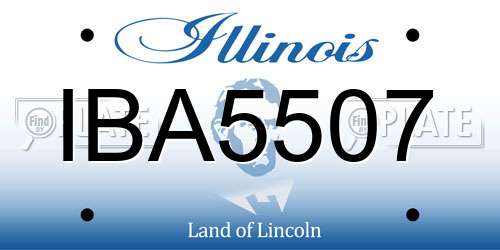 IBA5507 Illinois License Plate