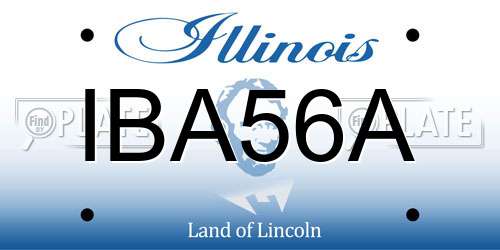 IBA56A Illinois License Plate