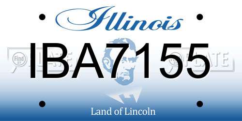 IBA7155 Illinois License Plate