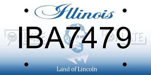 IBA7479 Illinois License Plate