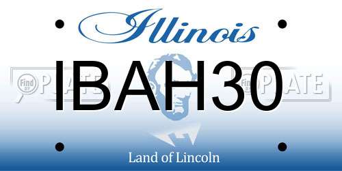 IBAH30 Illinois License Plate