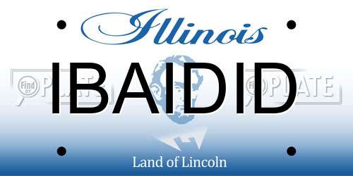 IBAIDID Illinois License Plate