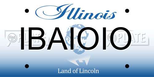 IBAIOIO Illinois License Plate