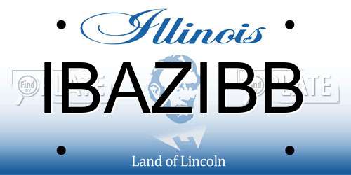 IBAZIBB Illinois License Plate
