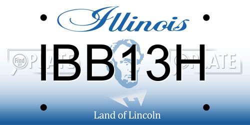 IBB13H Illinois License Plate