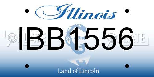 IBB1556 Illinois License Plate