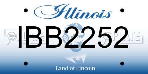 IBB2252 Illinois License Plate