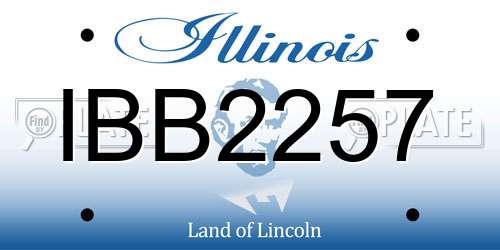 IBB2257 Illinois License Plate